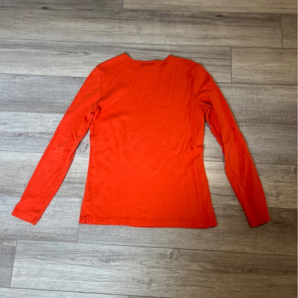 Lauren Ralph Lauren Minimal 100% Cotton Orange Top - M- Workplace/ Casual office - Picture 4 of 9